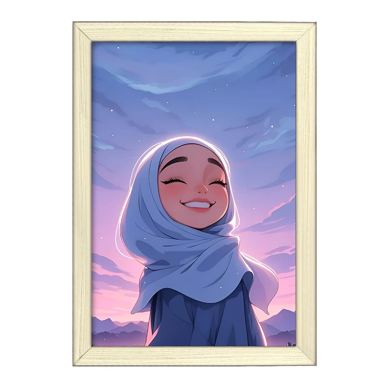 تابلو خندالو طرح دخترانه با حجاب کد F11778