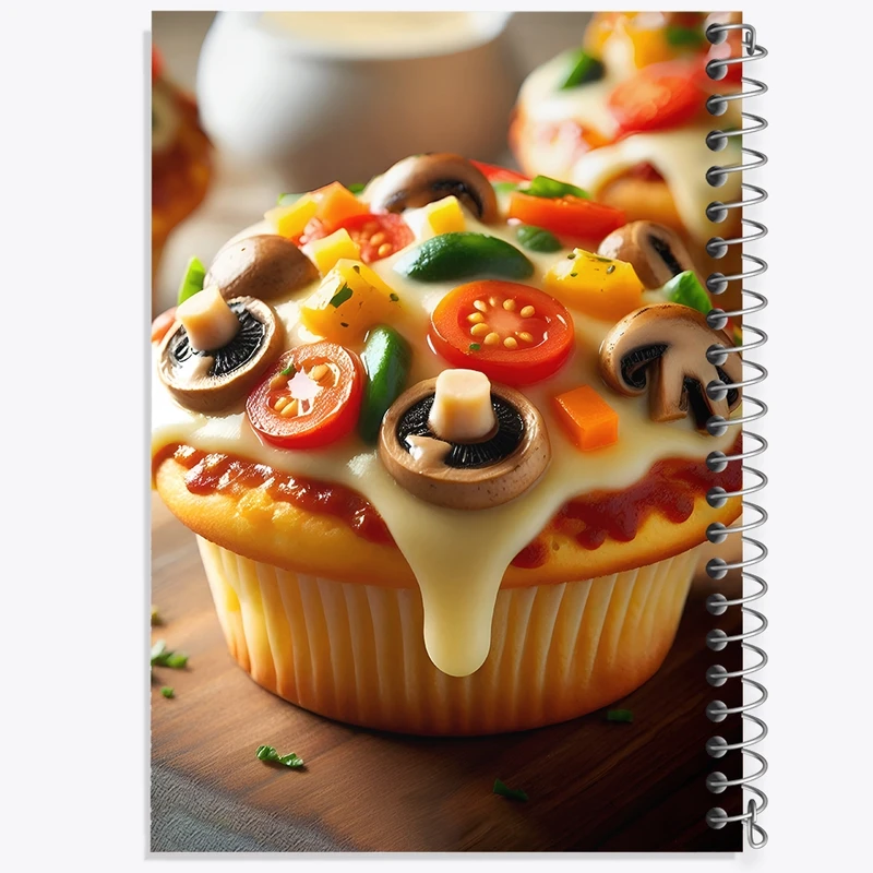 دفتر ژورنال نویسی 50 برگ خندالو مدل نقطه ای طرح پیتزا کد F10596