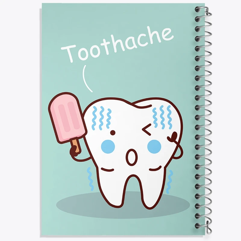 دفتر طراحی 50 برگ خندالو طرح دندان و دندان پزشکی کودکانه کد 36775