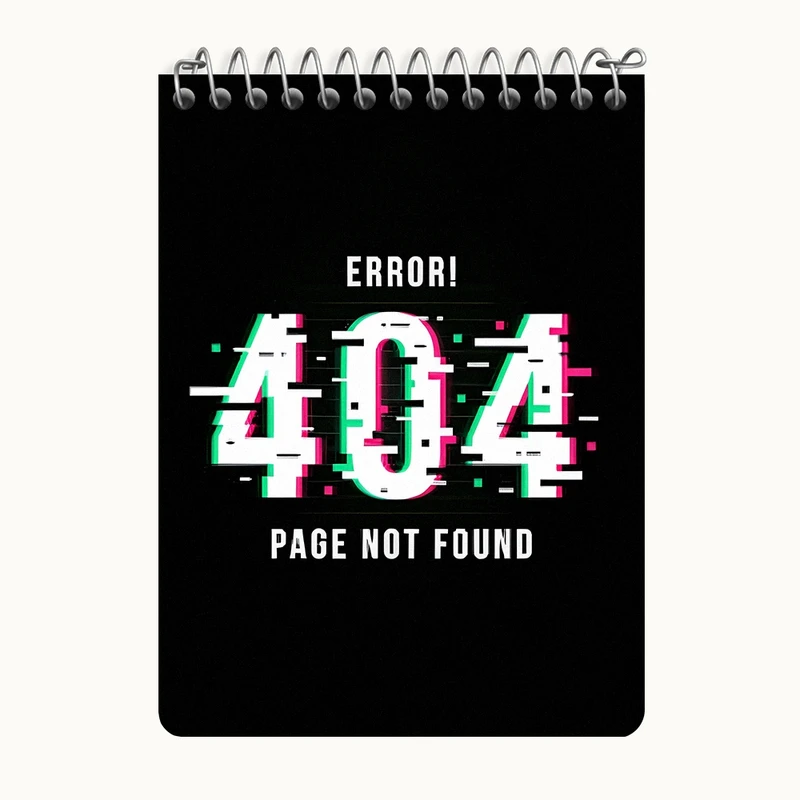 دفتر یادداشت 50 برگ خندالو طرح Error 404 کد N7718