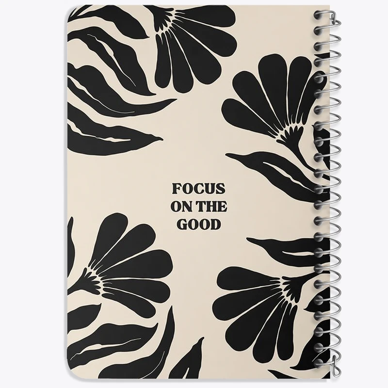 دفتر یادداشت 50 برگ خندالو طرح Focus On The Good کد N2104