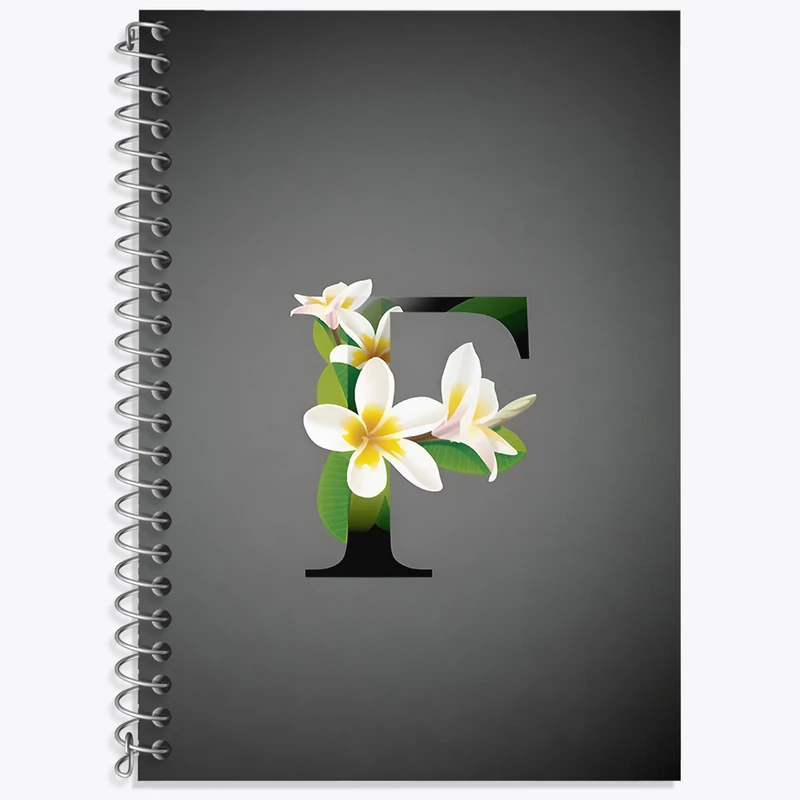 دفتر زبان دوخط 50 برگ خندالو طرح حرف F کد F4322