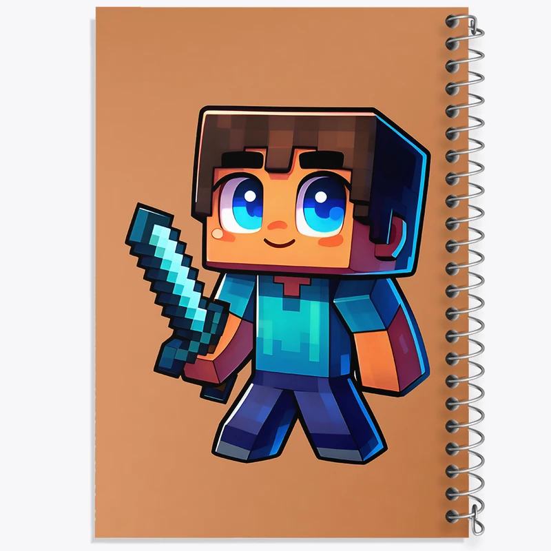 دفتر نقاشی 50 برگ خندالو طرح ماینکرافت (Minecraft) کد F12063