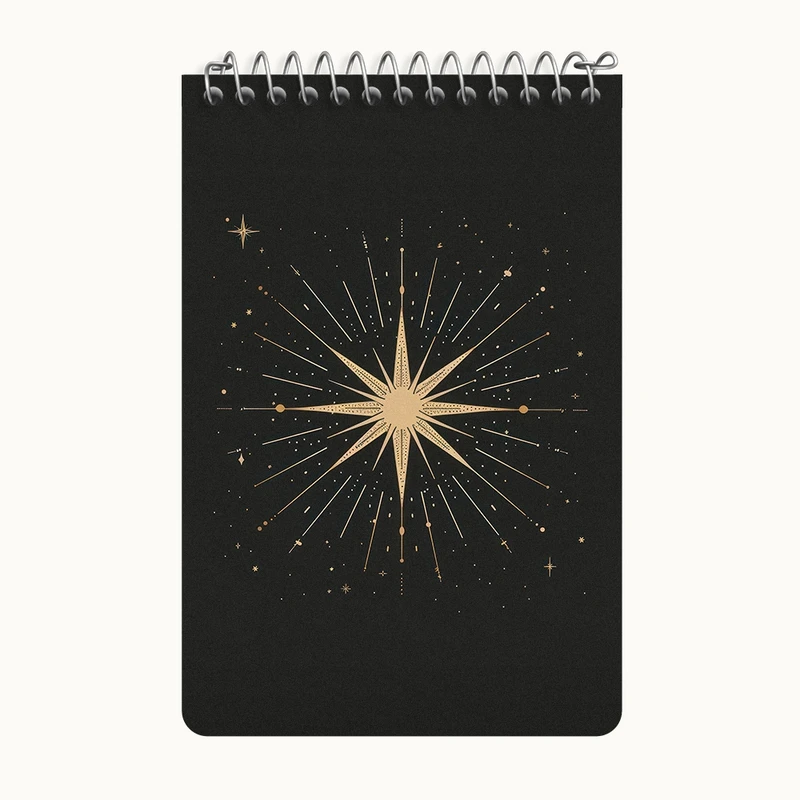 دفتر یادداشت 50 برگ خندالو طرح ستاره مینیمال کد F3077