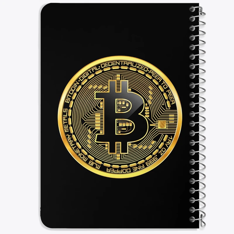 دفتر یادداشت 50 برگ خندالو طرح ارز دیجیتال بیت کوین  کد 4083