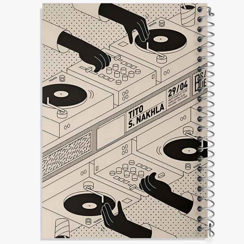 دفتر شطرنجی 50 برگ خندالو طرح موزیک کد F9699