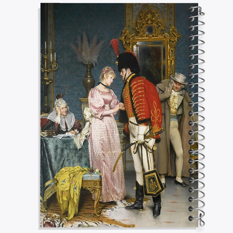 دفتر شطرنجی 50 برگ خندالو طرح نقاشی نامزدی اثر آرتورو ریچی کد F12167