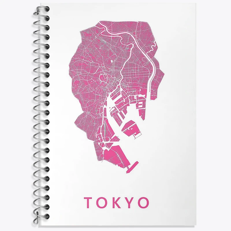 دفتر لغت 50 برگ خندالو طرح نقشه توکیو کد F11962