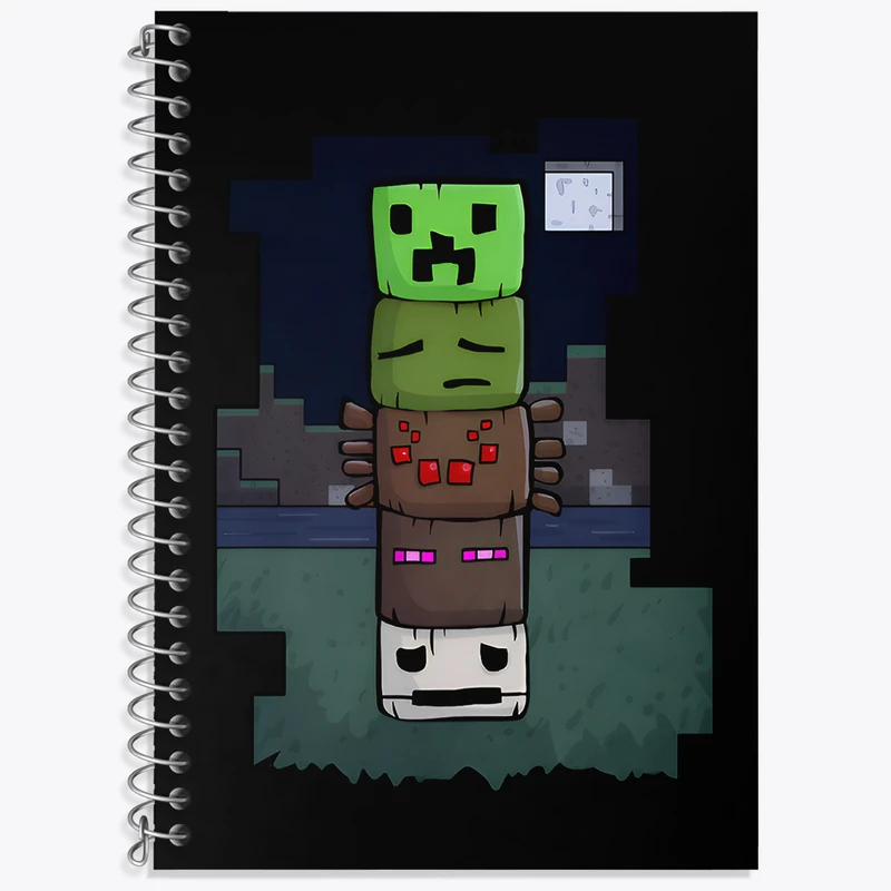 دفتر نت موسیقی 50 برگ خندالو طرح بازی ماینکرافت (Minecraft) کد N8721