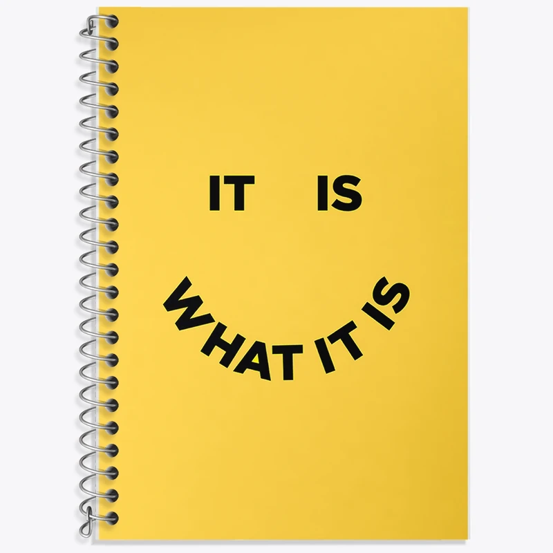 دفتر زبان 50 برگ خندالو مدل سه خط طرح It Is What It Is کد F11458