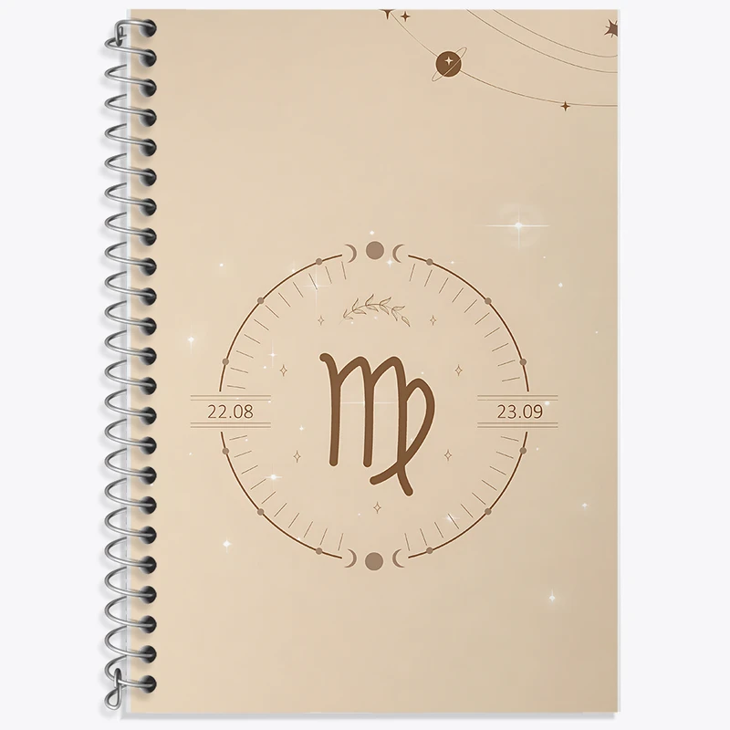 دفتر زبان دوخط 50 برگ خندالو طرح ماه تولد شهریور کد F10890