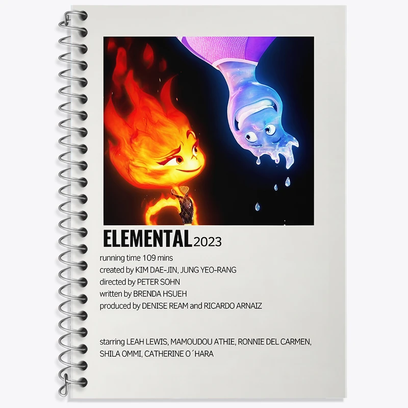 دفتر زبان 50 برگ خندالو مدل دو خط طرح بنیادین (Elemental) کد F13264