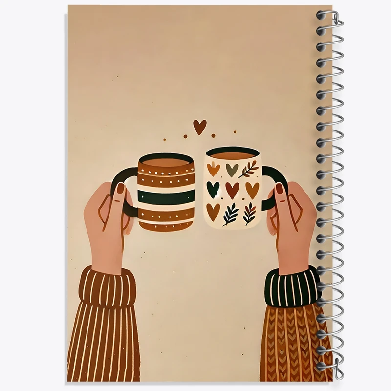 دفتر طراحی 50 برگ خندالو طرح فنجان قهوه کد N6773