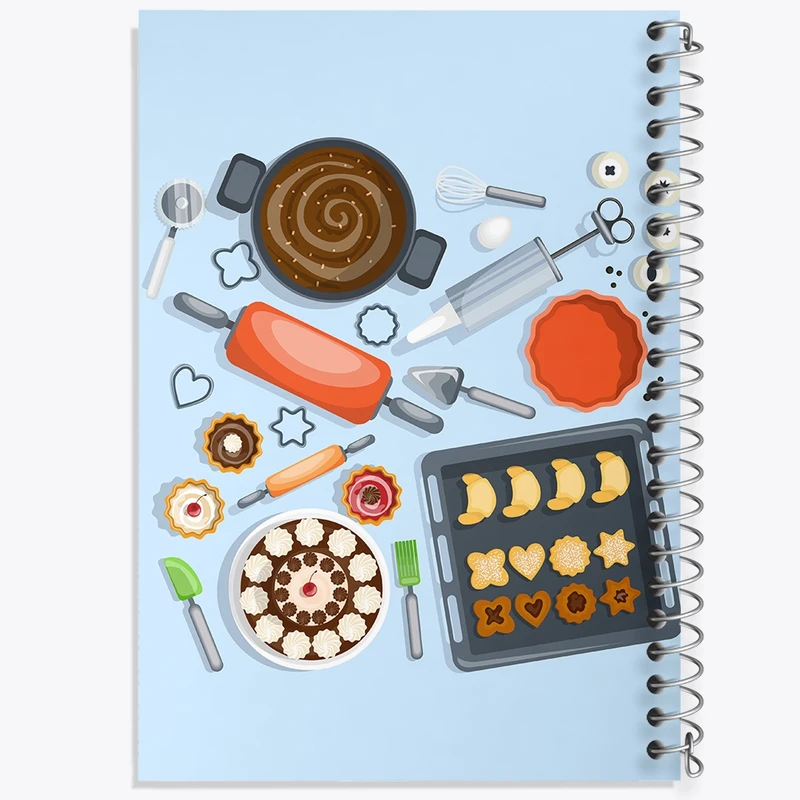 دفتر طراحی 50 برگ خندالو طرح کیک و شیرینی پزی کد 36665