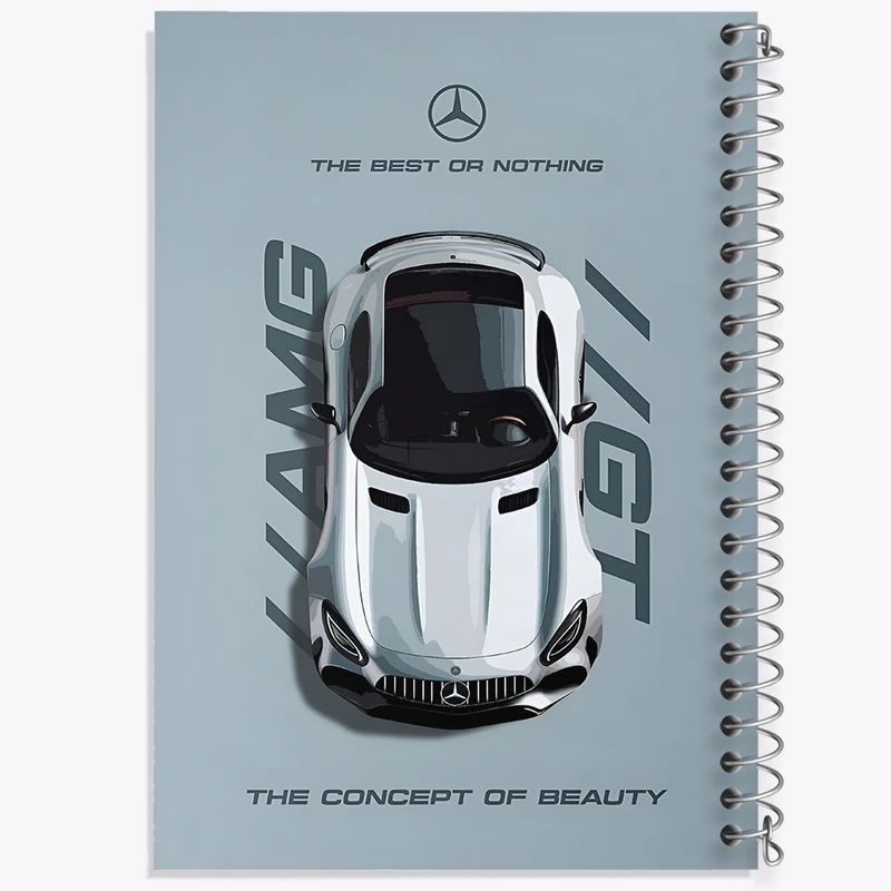 دفتر شطرنجی 50 برگ خندالو طرح مرسدس بنز (Mercedes Benz) کد N8277