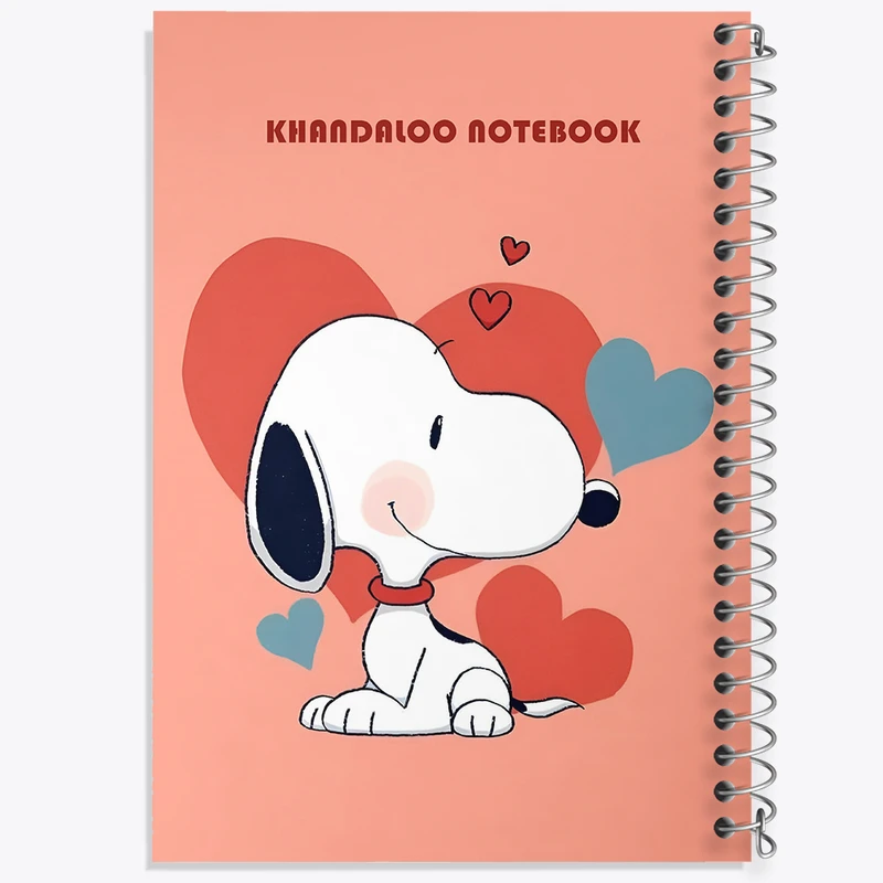 دفتر مشق 100 برگ خندالو طرح اسنوپی (snoopy) کد N6355
