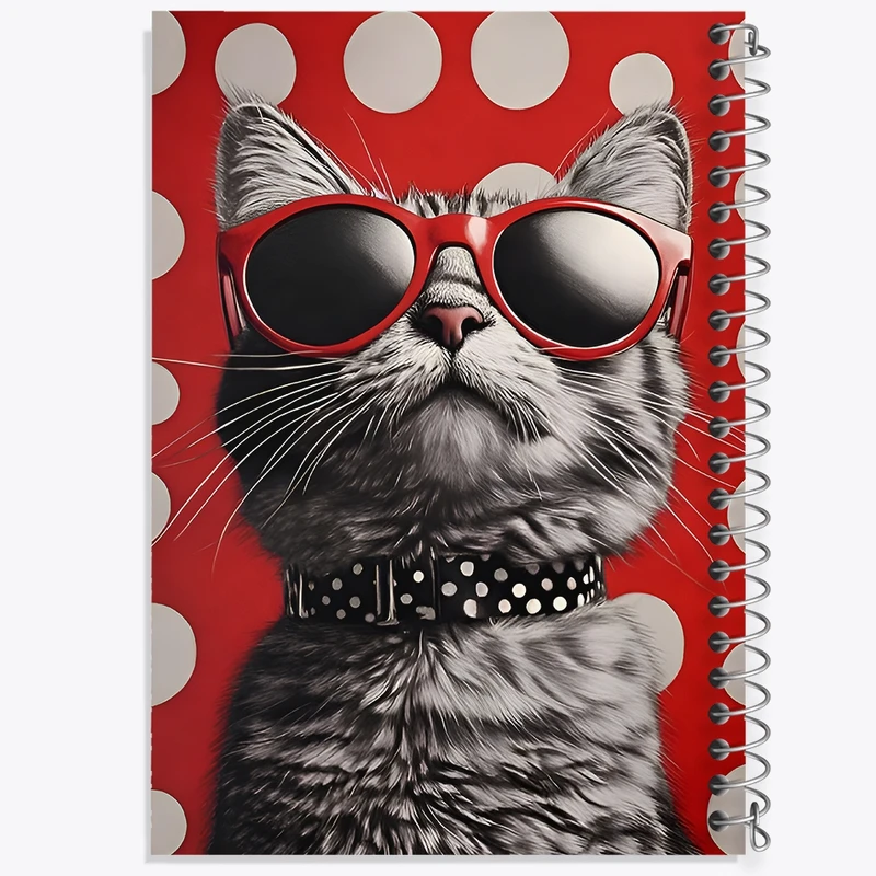 دفتر طراحی 50 برگ خندالو طرح گربه کد F11857