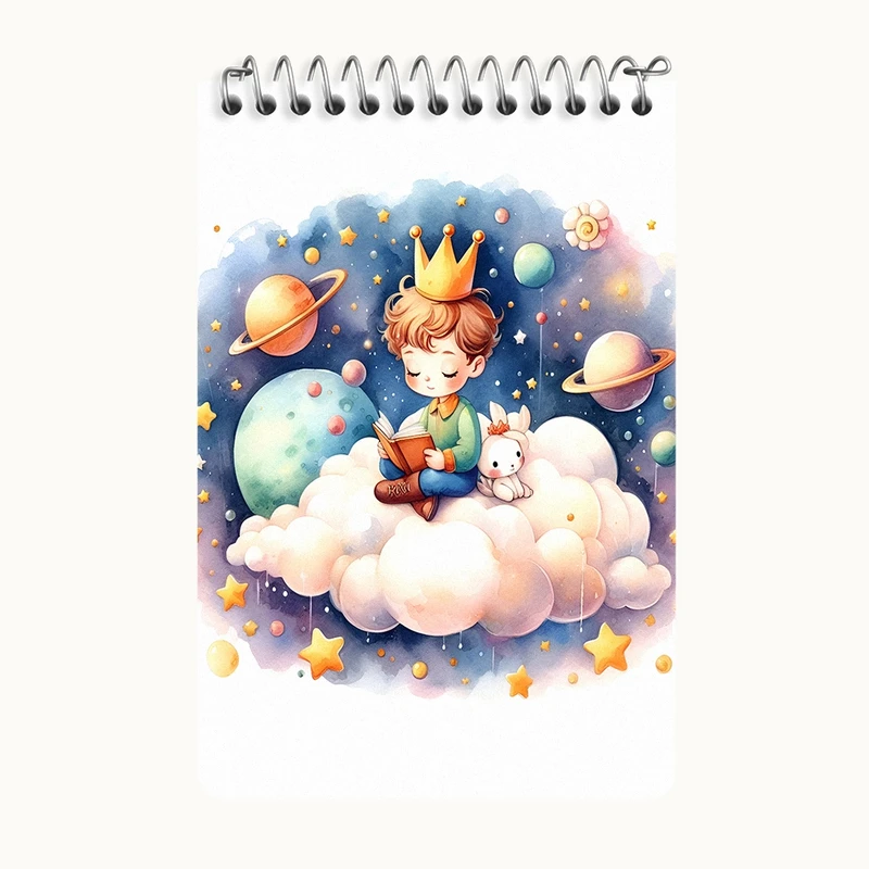 دفتر یادداشت 50 برگ خندالو طرح شازده کوچولو کد F8338