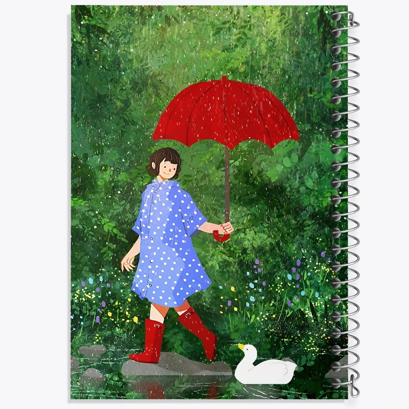 دفتر ژورنال نویسی 50 برگ خندالو مدل نقطه ای طرح دخترانه فانتزی کد F10909