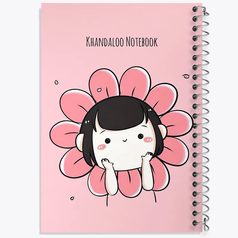 دفتر طراحی 50 برگ خندالو طرح دخترانه کیوت کد N3957