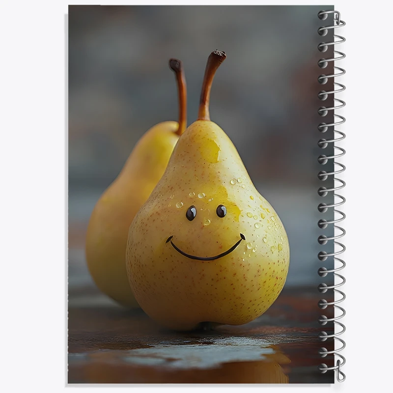 دفتر شطرنجی 50 برگ خندالو طرح گلابی کد F11763