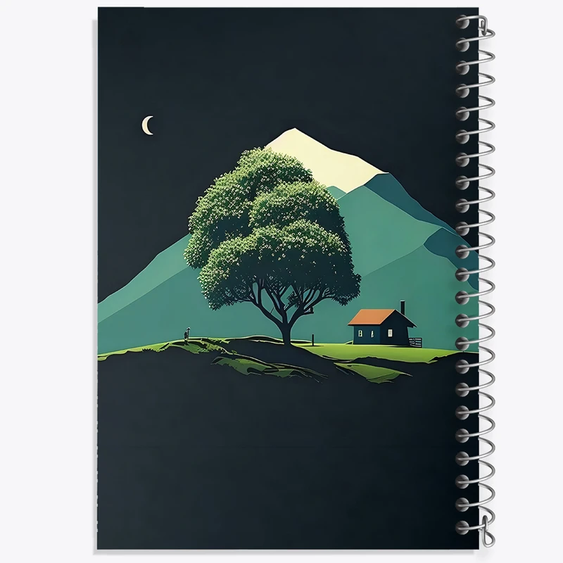 دفتر نقاشی 50 برگ خندالو طرح کلبه در جنگل کد F4540