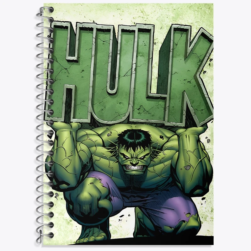 دفتر زبان 50 برگ خندالو مدل سه خط طرح هالک کد F4157