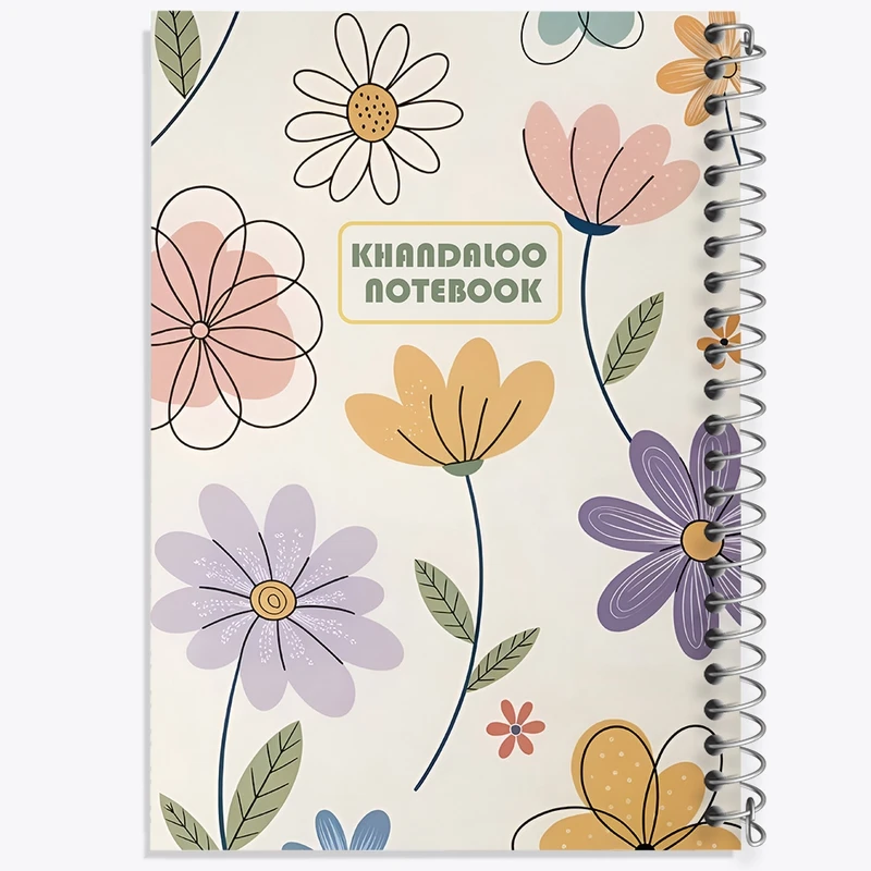 دفتر شطرنجی 50 برگ خندالو طرح گل گلی کد N7319