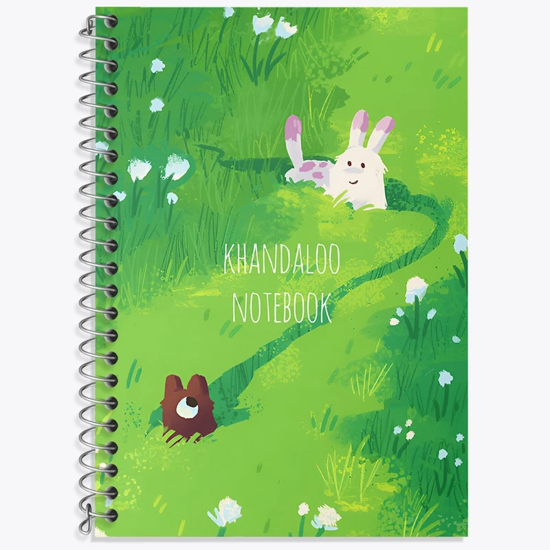 دفتر زبان 50 برگ خندالو مدل سه خط طرح خرگوش بامزه کد N8171