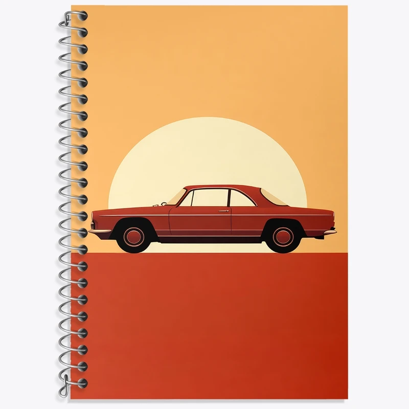 دفتر لغت 50 برگ خندالو طرح ماشین کلاسیک کد F3024