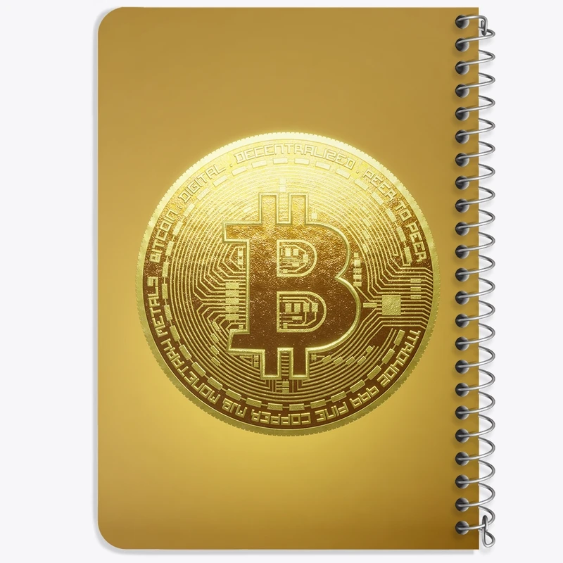 دفتر یادداشت 50 برگ خندالو طرح بیت کوین (Bitcoin) کد F908