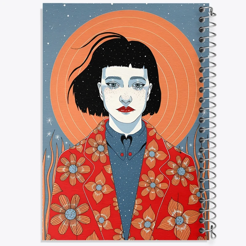 دفتر ژورنال نویسی 50 برگ خندالو مدل نقطه ای طرح دخترانه فانتزی کد N8431