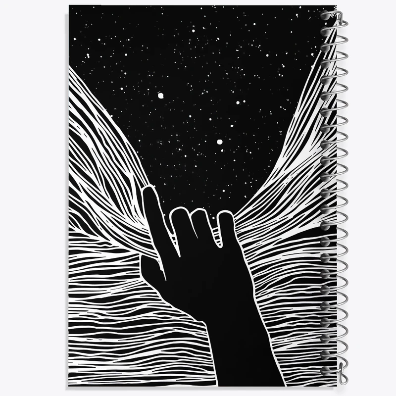 دفتر مشق 100 برگ خندالو طرح آسمان شب کد F4565