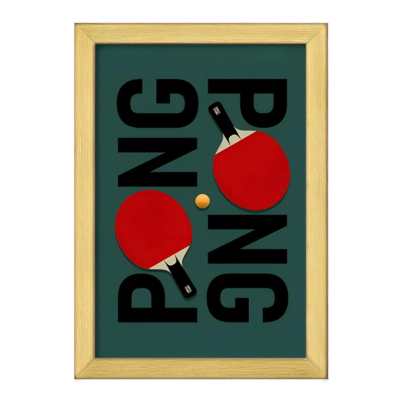 تابلو خندالو طرح پینگ پنگ (Ping Pong) کد F10668