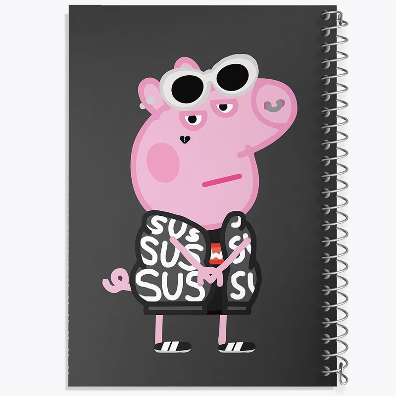 دفتر شطرنجی 50 برگ خندالو طرح انیمیشن پپا پیگ (Peppa Pig) کد N9290