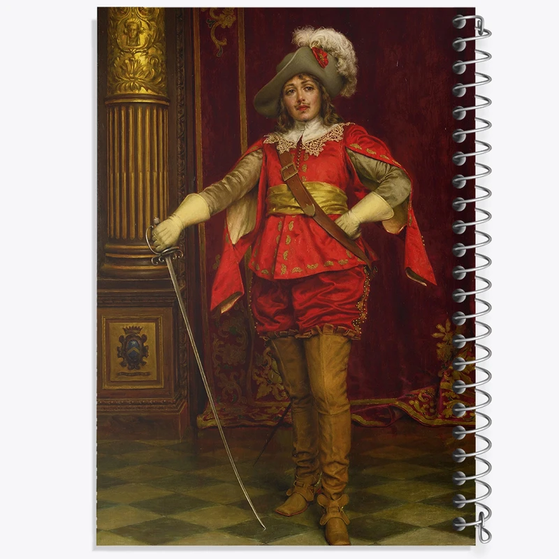 دفتر مشق 100 برگ خندالو طرح نقاشی شوالیه اثر فردریک سولاکروا کد F12138