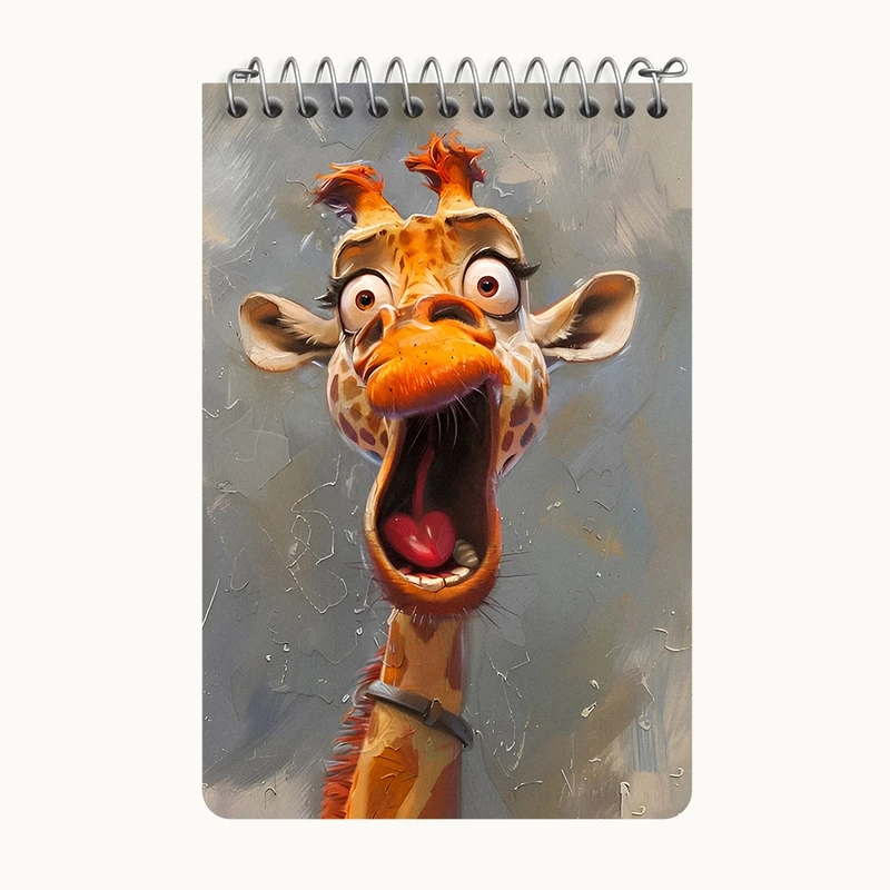 دفتر یادداشت 50 برگ خندالو طرح زرافه بامزه کد F6587