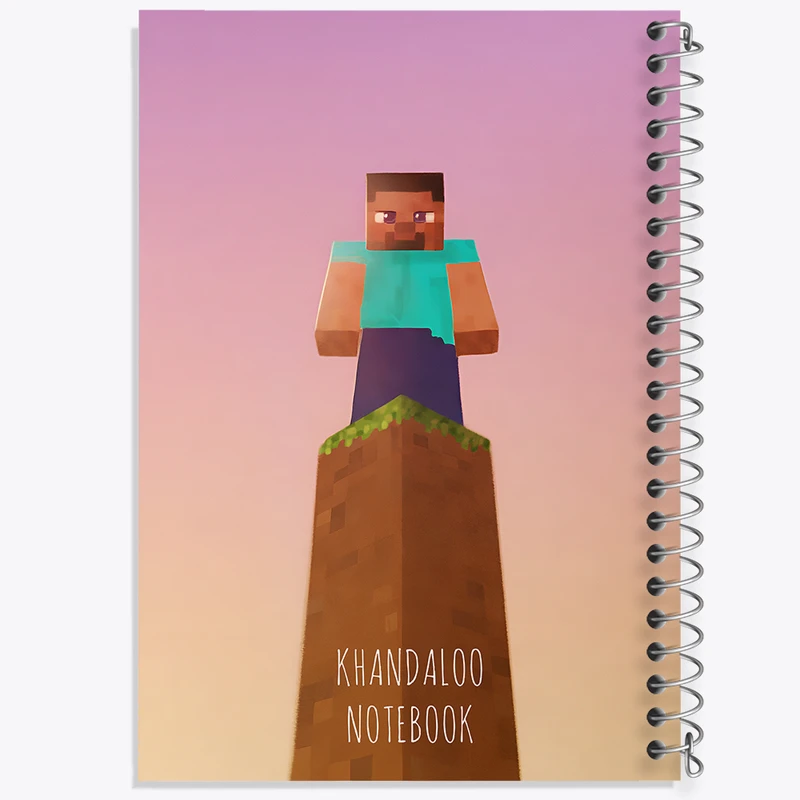 دفتر نقاشی 50 برگ خندالو طرح بازی ماینکرافت (Minecraft) کد N8780