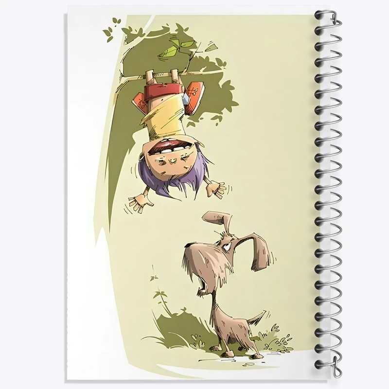 دفتر شطرنجی 50 برگ خندالو طرح پسر و سگ کد N6145