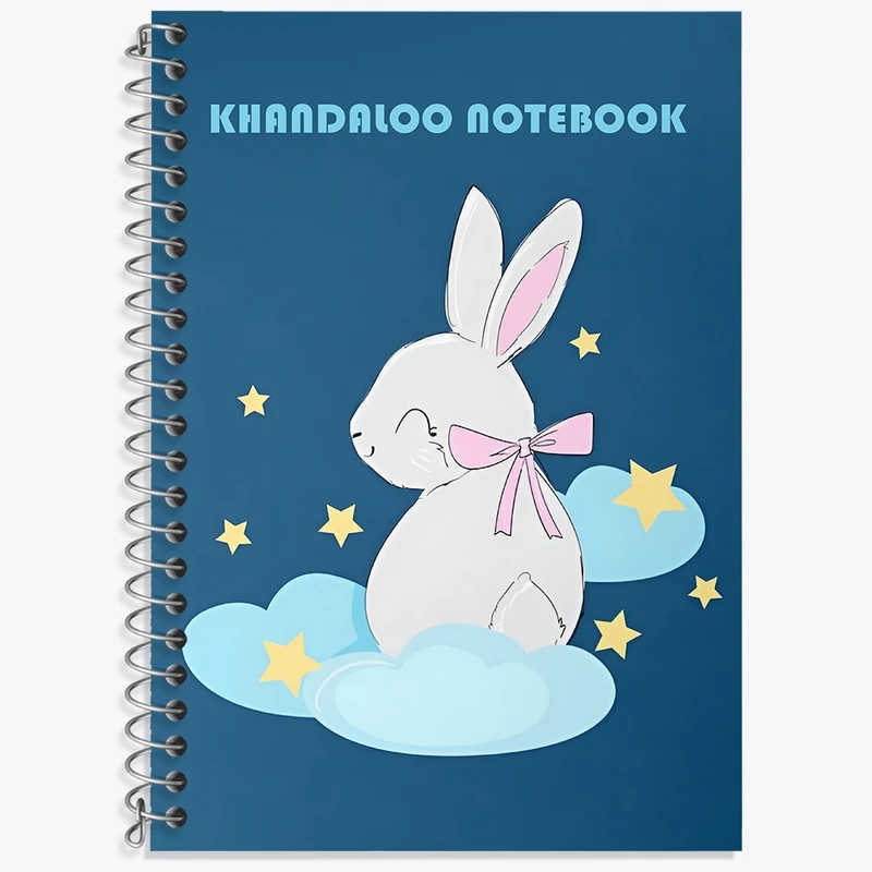 دفتر زبان 50 برگ خندالو مدل سه خط طرح خرگوش کیوت کد N6201