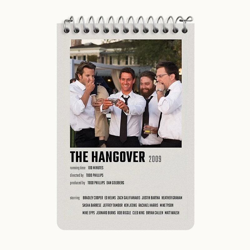 دفتر یادداشت 50 برگ خندالو طرح خماری (The Hangover) کد F13396