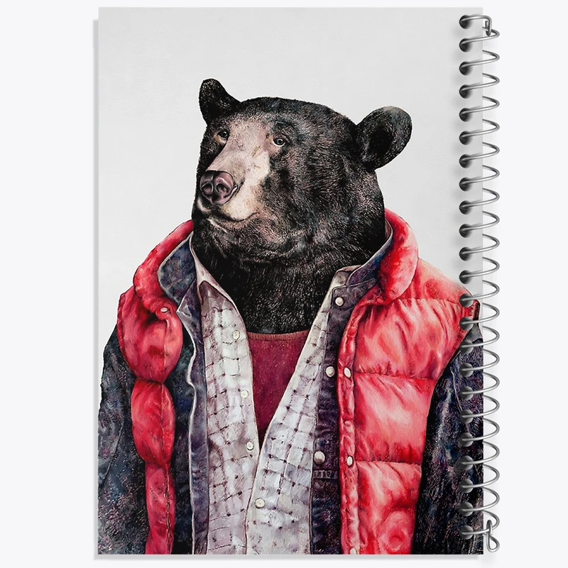 دفتر طراحی 50 برگ خندالو طرح خرس  کد 5174