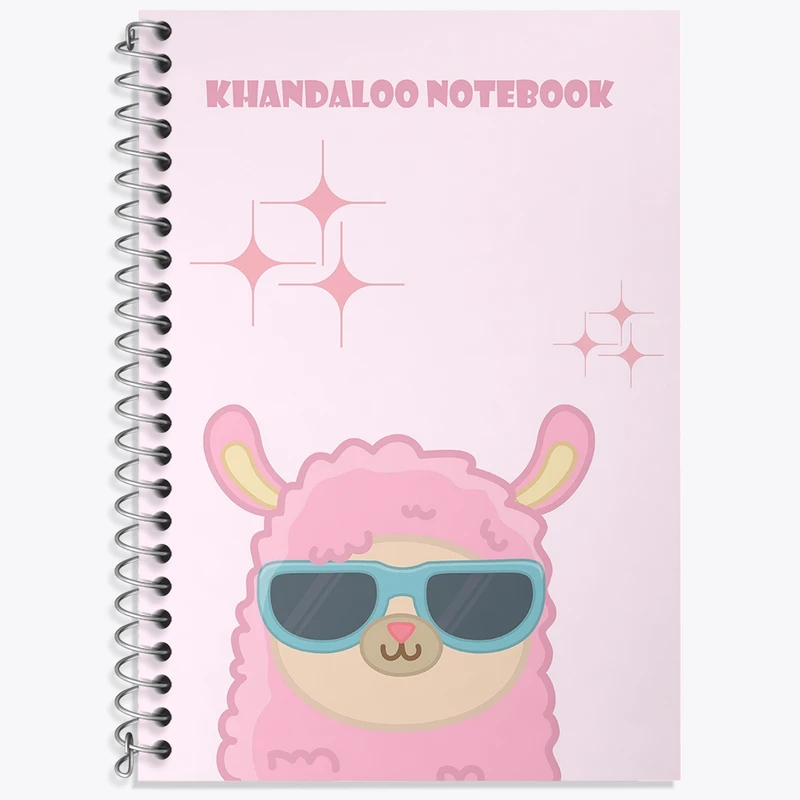 دفتر زبان 50 برگ خندالو مدل سه خط طرح لاما کد N7313