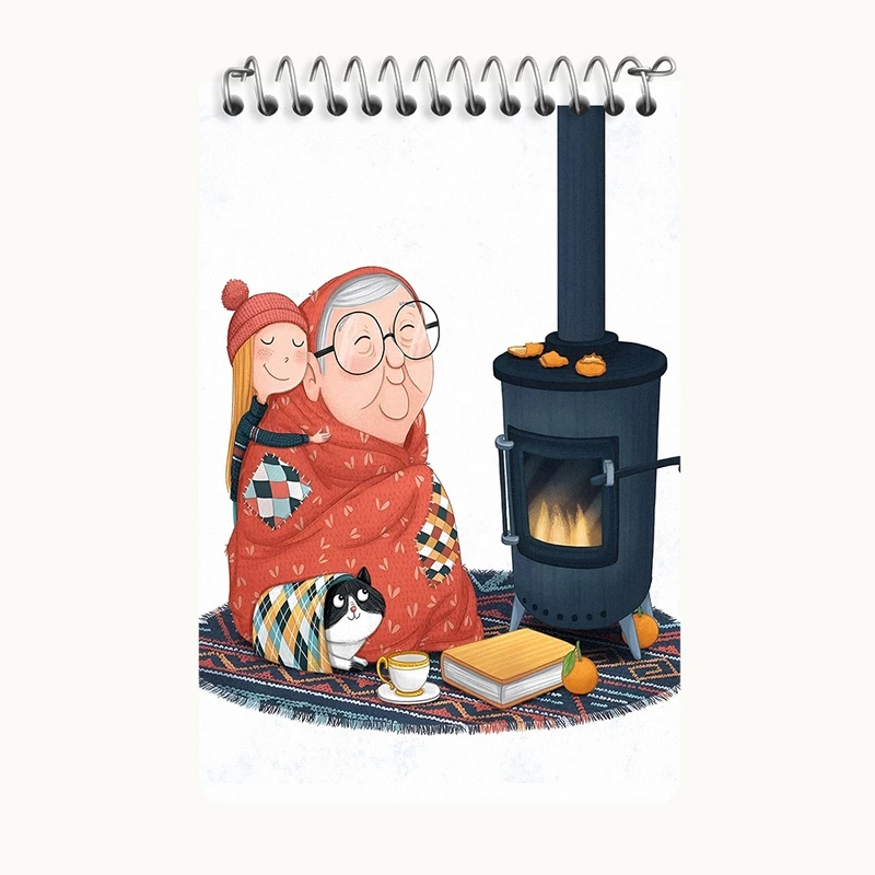 دفتر یادداشت 50 برگ خندالو طرح مادر بزرگ کد F7416