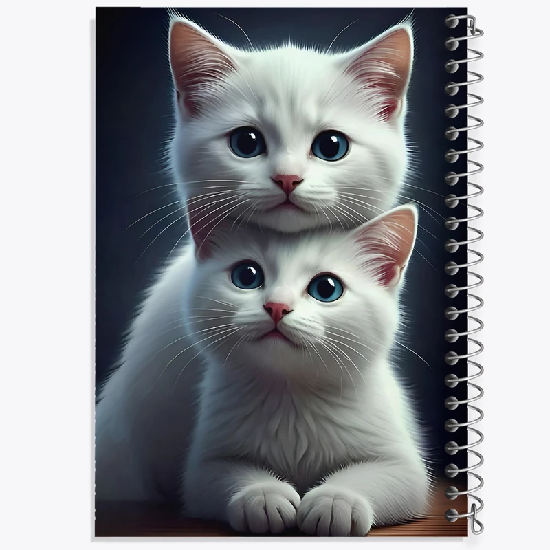 دفتر مشق 100 برگ خندالو طرح گربه های بامزه کد F8531