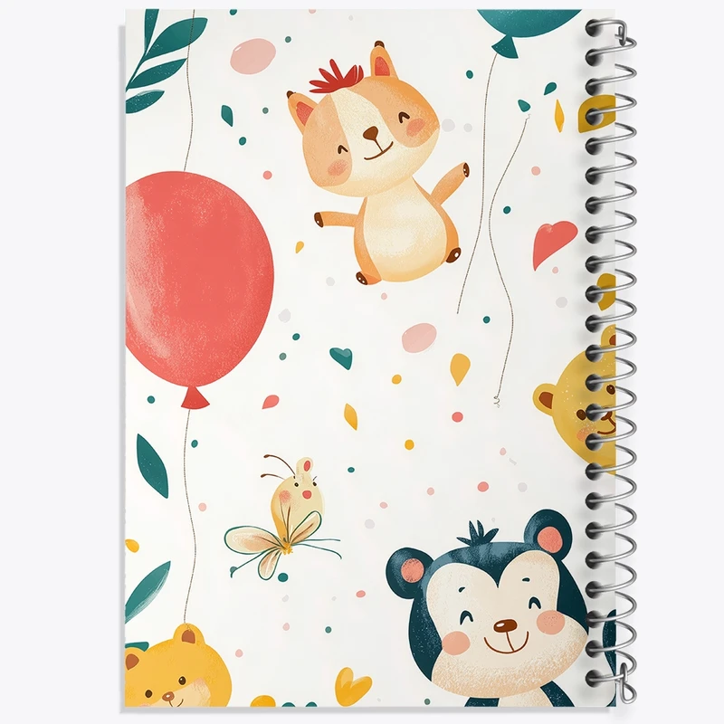 دفتر شطرنجی 50 برگ خندالو طرح حیوانات بامزه کد N6812