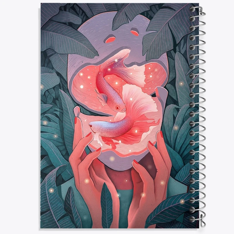 دفتر طراحی 50 برگ خندالو طرح ماهی کد F43