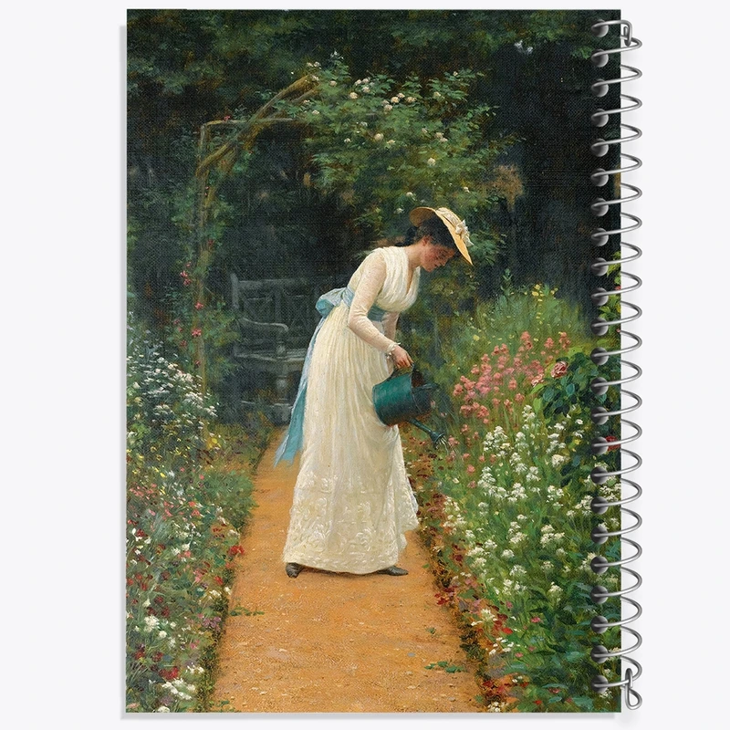 دفتر طراحی 50 برگ خندالو طرح نقاشی باغ بانوی من اثر ادموند بلر لیتون کد F12472