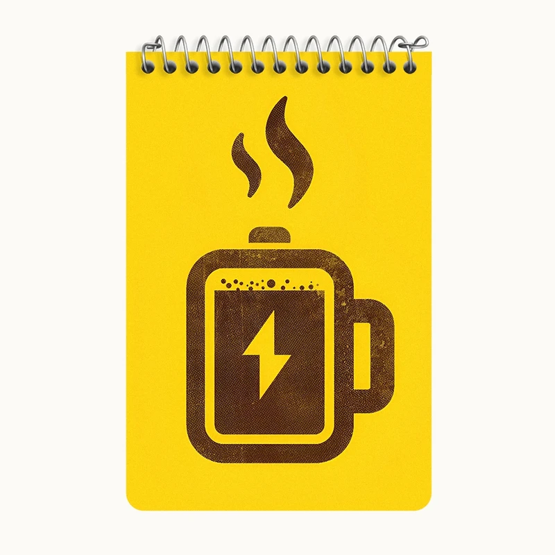 دفتر یادداشت 50 برگ خندالو طرح قهوه (COFFEE) کد F10423