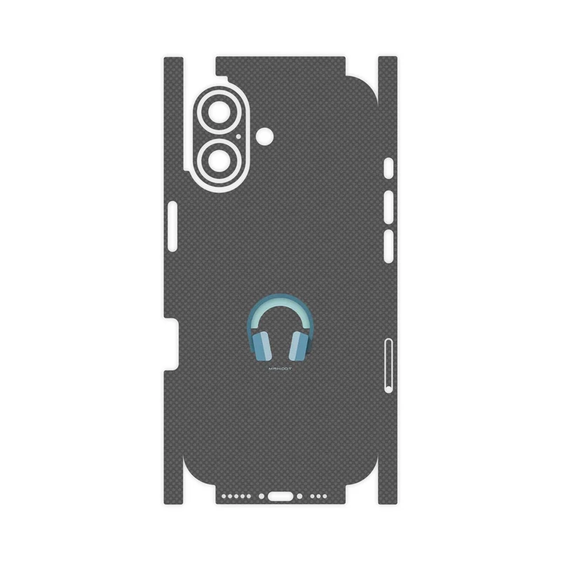 برچسب پوششی ماهوت مدل Minimal Headphone Icon-FullSkin مناسب برای گوشی موبایل اپل iPhone 17